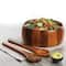 Gibson Home Laroda 3-Piece Brown Wood Salad Bowl Set
